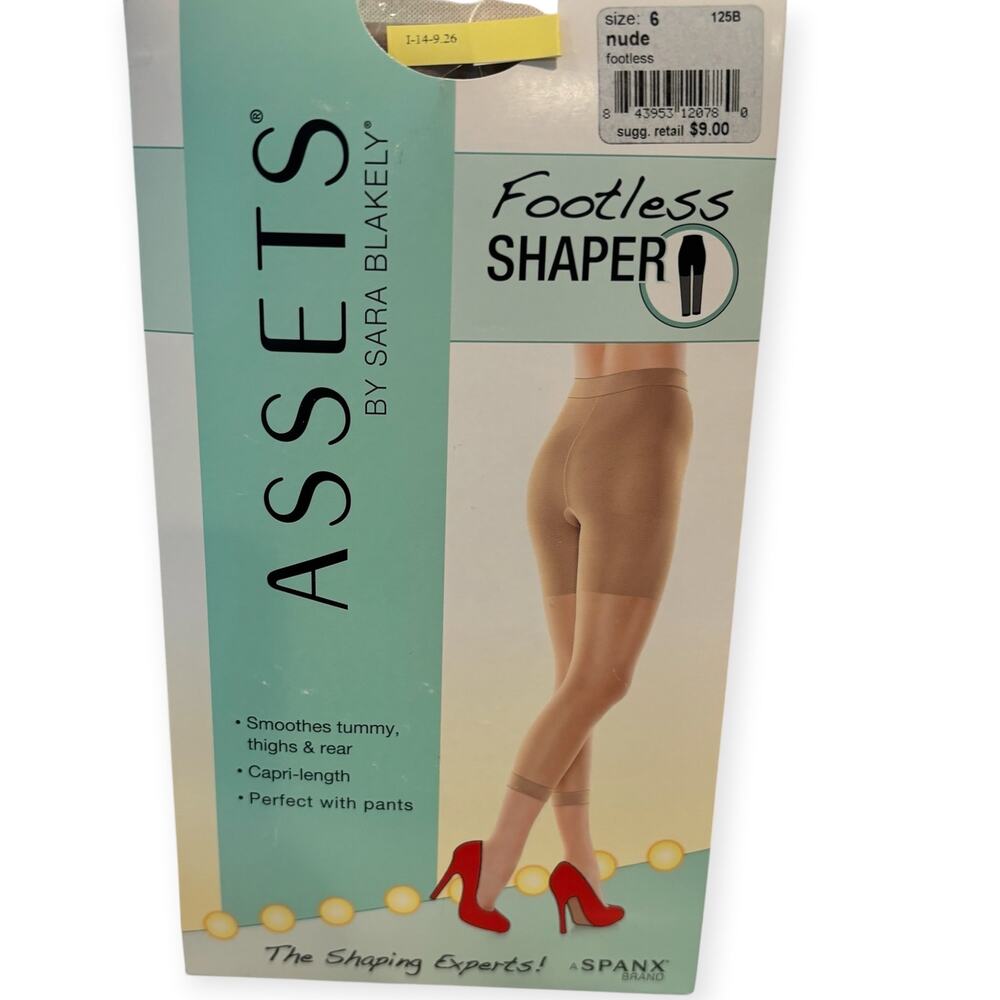 Spanx Assets Footless Shaper Plus Size 6 Capri Shapewear Leggings Sara Blakely
